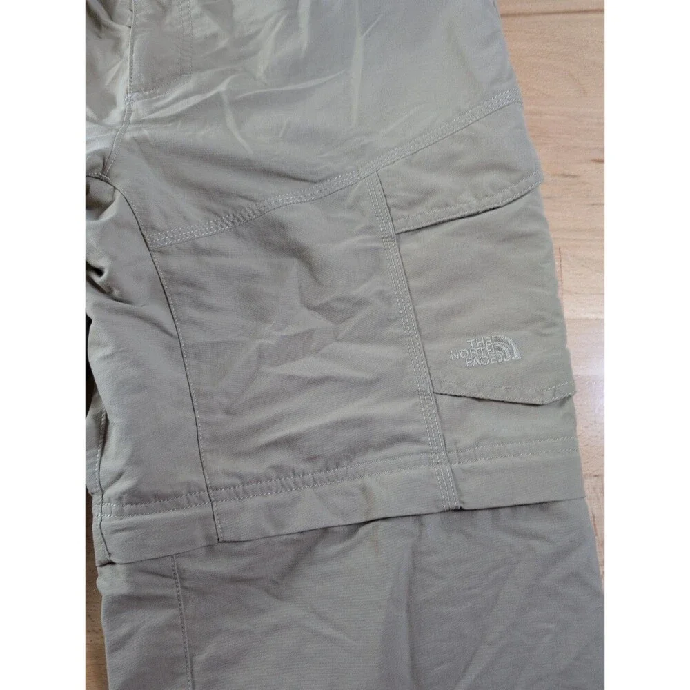 The North Face Men's Large Beige Nylon Convertible Cargo Hiking Pants Outdoor